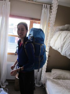 Backpacking prep in our hostel, Yagenhouse