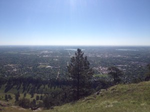 View from the top, enjoying a day of summer in Boulder, CO
